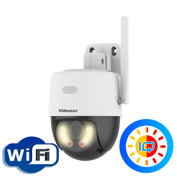3 MegaPixel 360 fokban forgatható Wifi IP kamera, mikrofon + hangszóró.